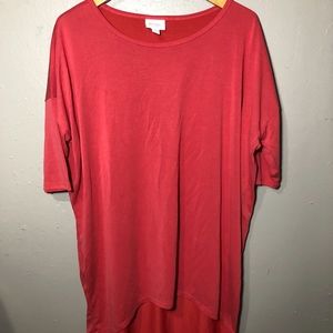 Lularoe Bright Solid Pink/Coral Irma Medium